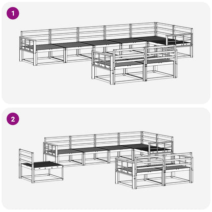 vidaXL Outdoor Sofa Set 8 pcs Natural Solid Acacia Wood