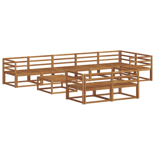 vidaXL Outdoor Sofa Set 9 pcs Natural Solid Acacia Wood