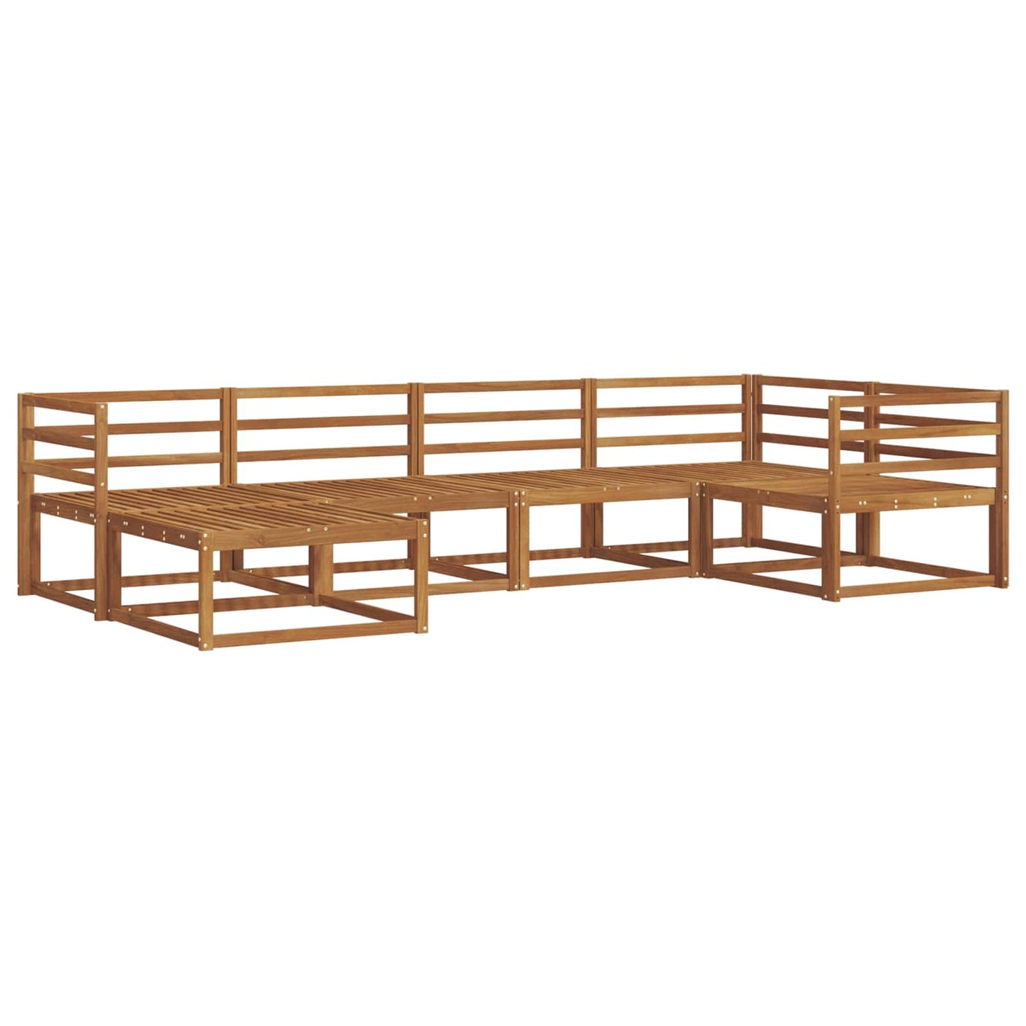 vidaXL Outdoor Sofa Set 6 pcs Natural Solid Acacia Wood