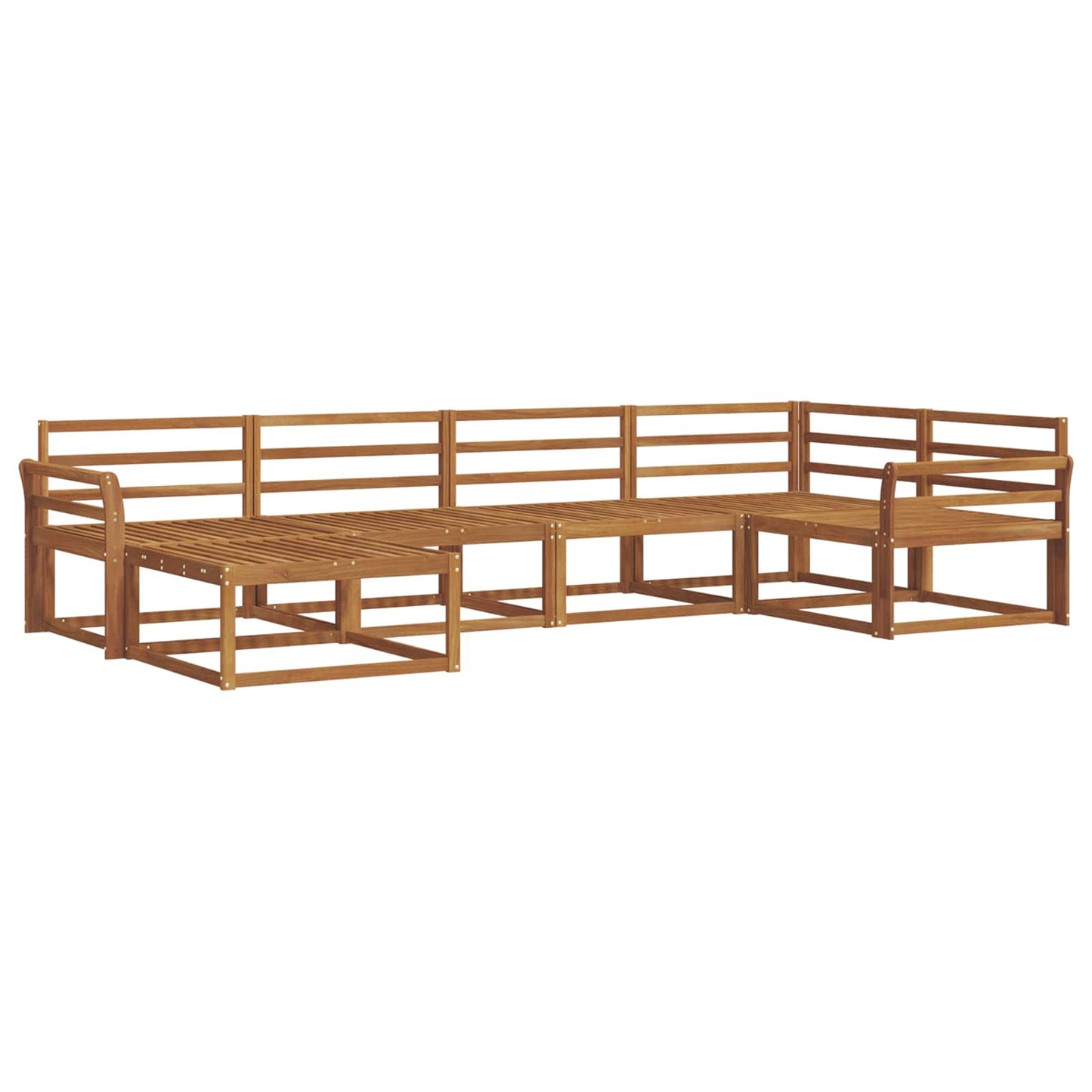 vidaXL Outdoor Sofa Set 6 pcs Natural Solid Acacia Wood