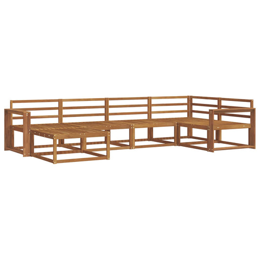 vidaXL Outdoor Sofa Set 6 pcs Natural Solid Acacia Wood