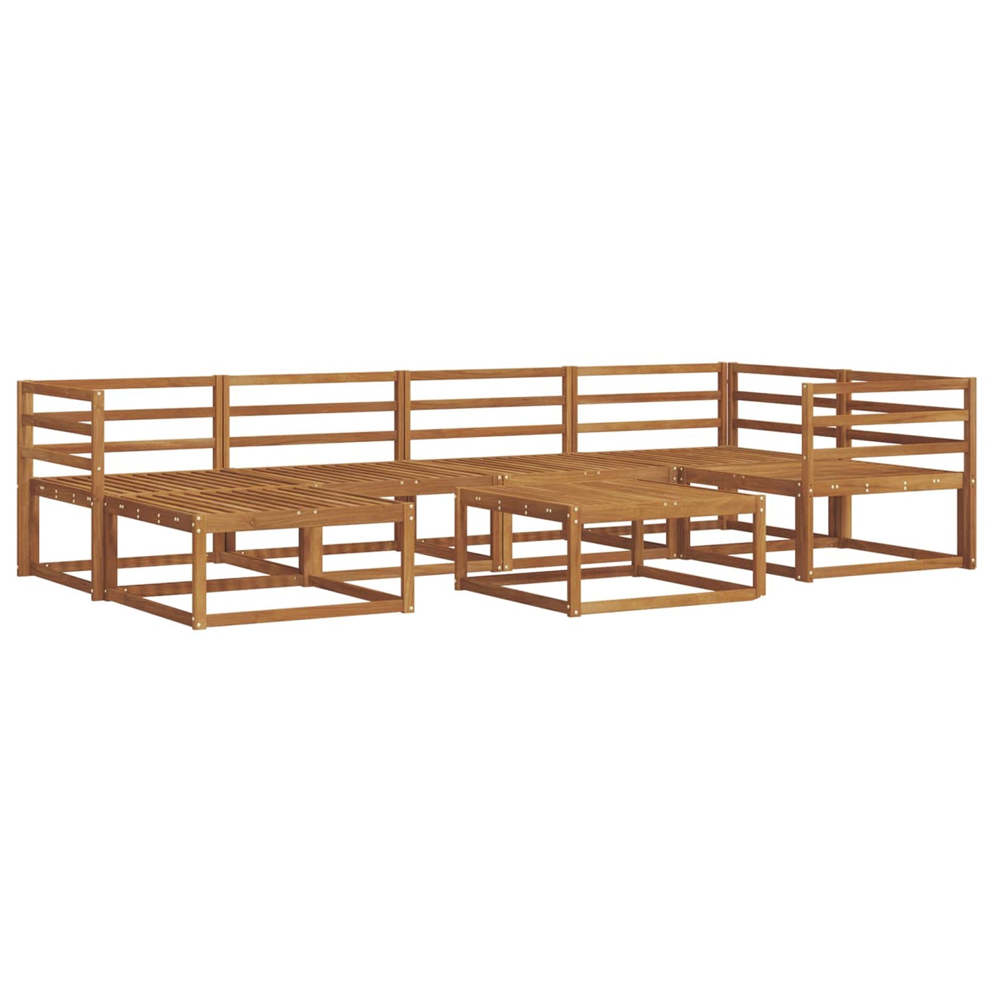 vidaXL Outdoor Sofa Set 7 pcs Natural Solid Acacia Wood