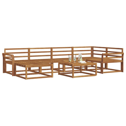 vidaXL Outdoor Sofa Set 7 pcs Natural Solid Acacia Wood