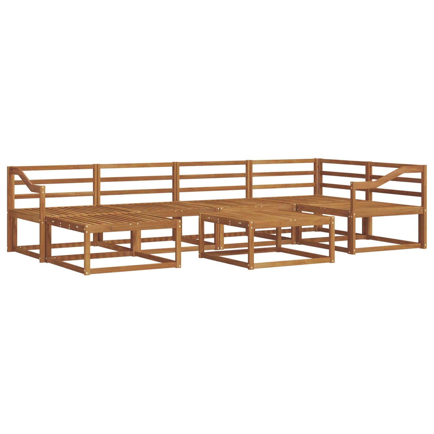 vidaXL Outdoor Sofa Set 7 pcs Natural Solid Acacia Wood