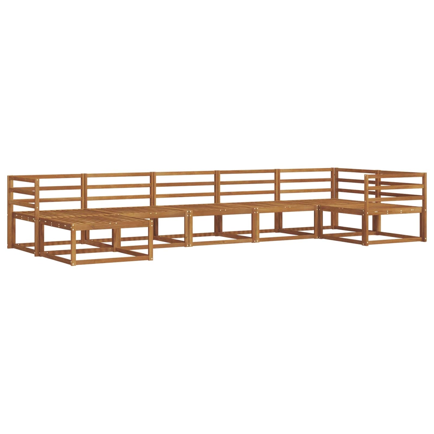 vidaXL Outdoor Sofa Set 7 pcs Natural Solid Acacia Wood