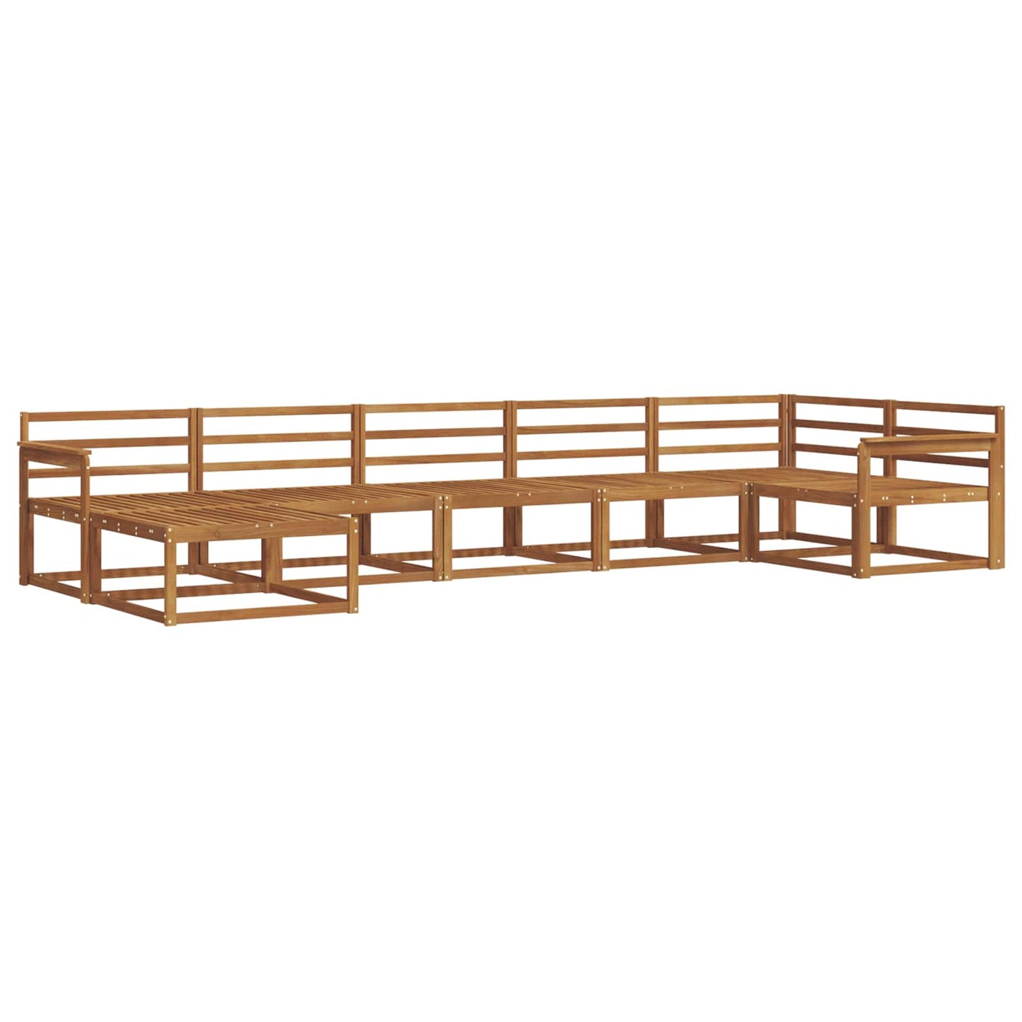 vidaXL Outdoor Sofa Set 7 pcs Natural Solid Acacia Wood