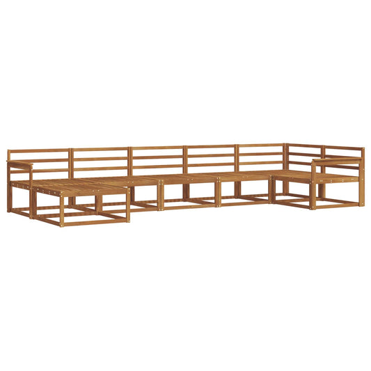 vidaXL Outdoor Sofa Set 7 pcs Natural Solid Acacia Wood
