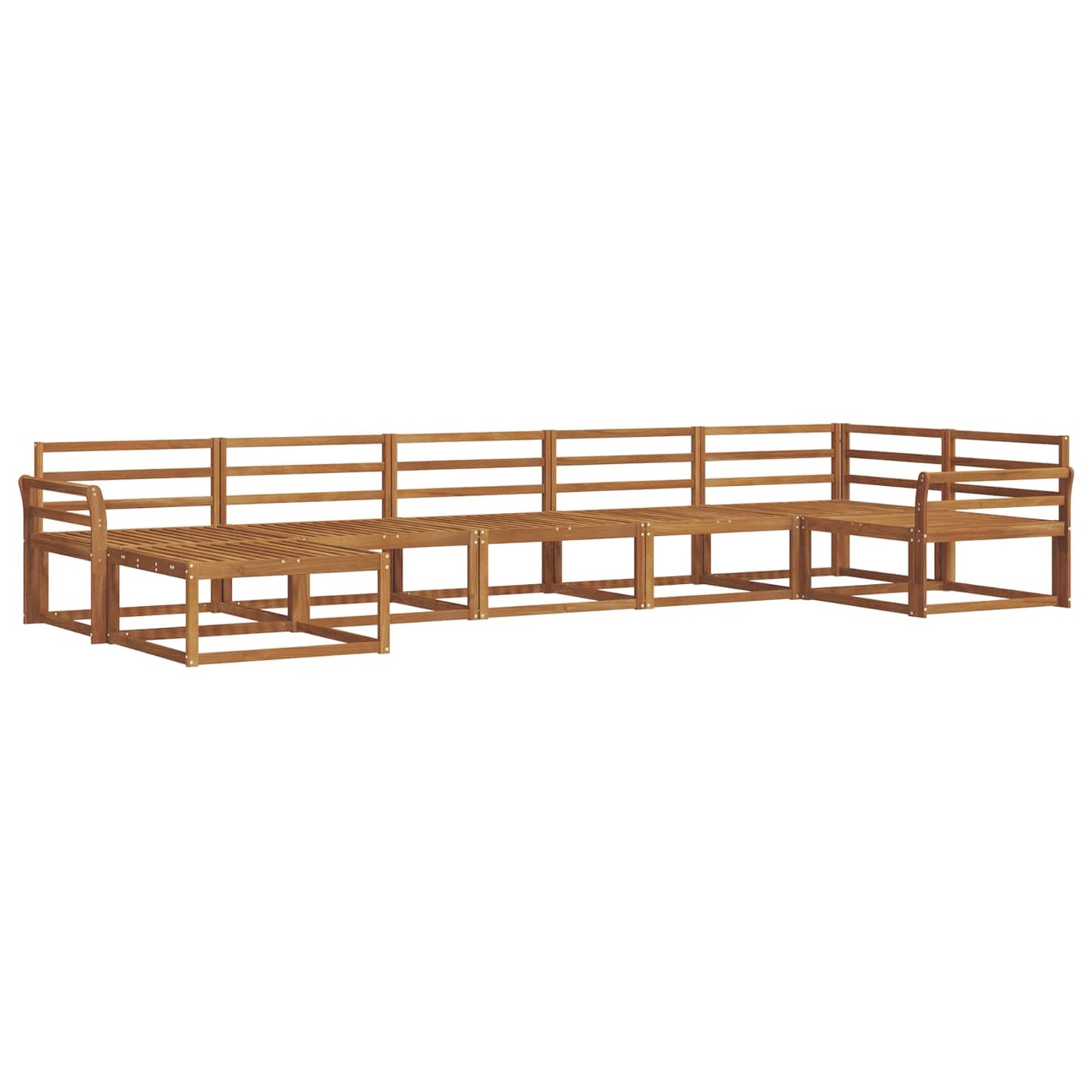 vidaXL Outdoor Sofa Set 7 pcs Natural Solid Acacia Wood