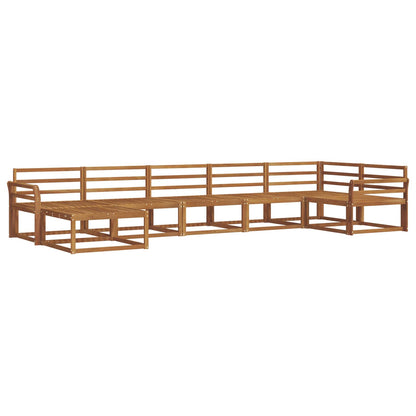 vidaXL Outdoor Sofa Set 7 pcs Natural Solid Acacia Wood