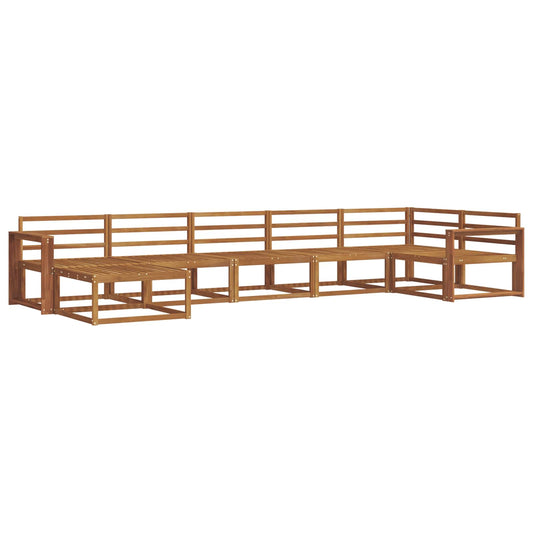vidaXL Outdoor Sofa Set 7 pcs Natural Solid Acacia Wood