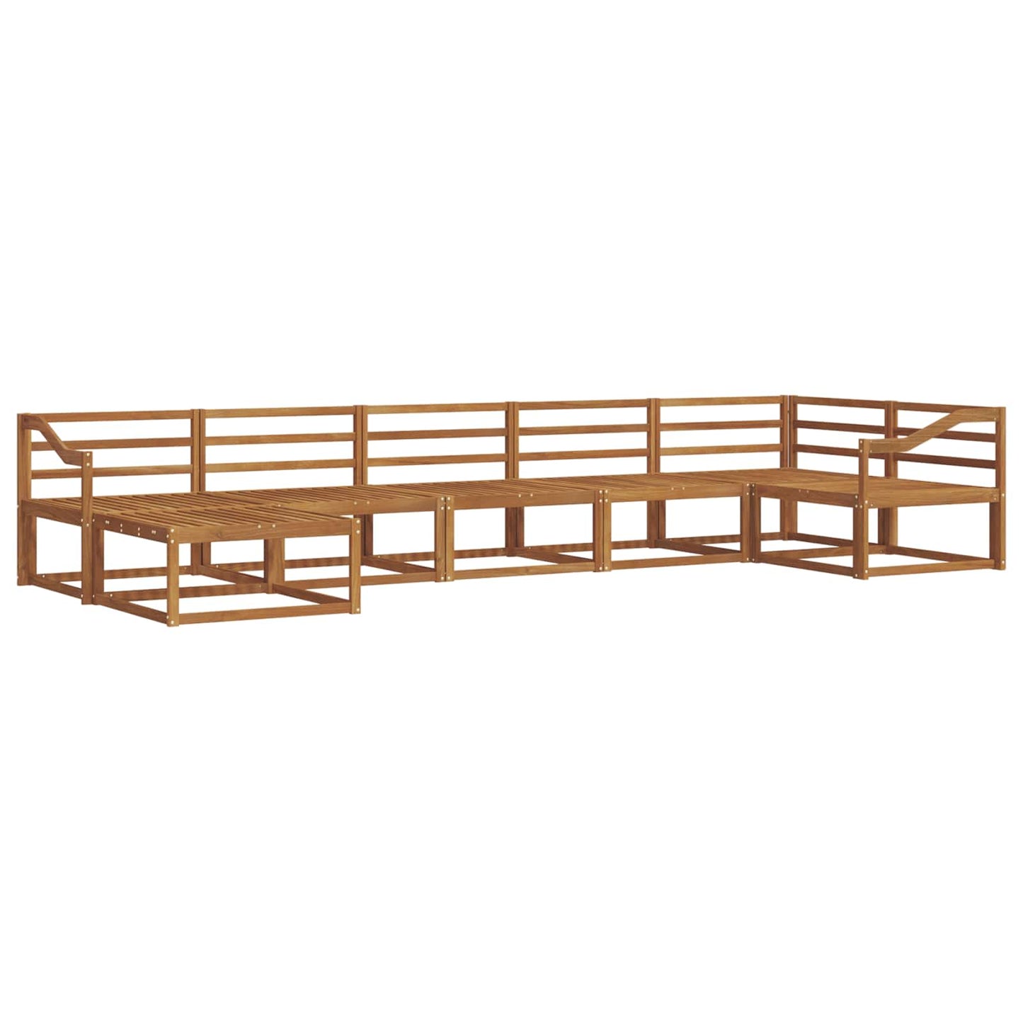 vidaXL Outdoor Sofa Set 7 pcs Natural Solid Acacia Wood