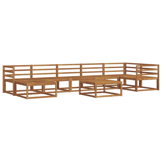 vidaXL Outdoor Sofa Set 8 pcs Natural Solid Acacia Wood