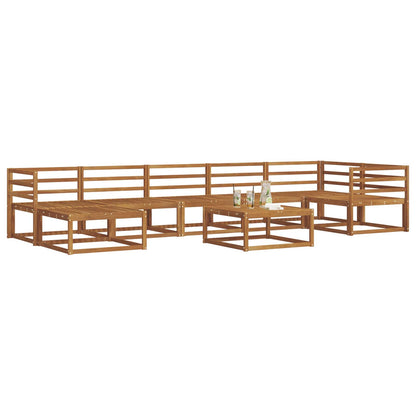 vidaXL Outdoor Sofa Set 8 pcs Natural Solid Acacia Wood