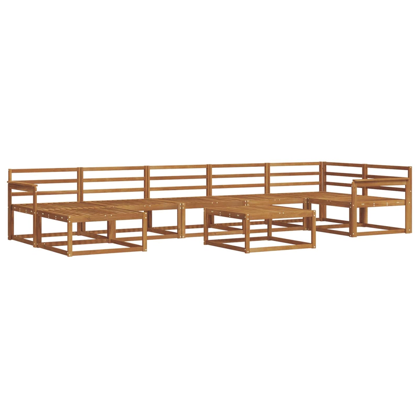 vidaXL Outdoor Sofa Set 8 pcs Natural Solid Acacia Wood