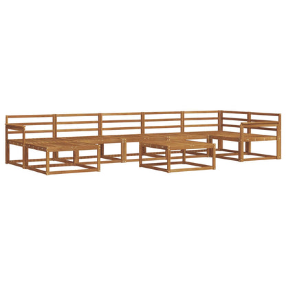 vidaXL Outdoor Sofa Set 8 pcs Natural Solid Acacia Wood