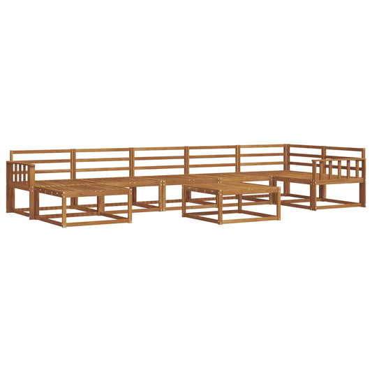vidaXL Outdoor Sofa Set 8 pcs Natural Solid Acacia Wood