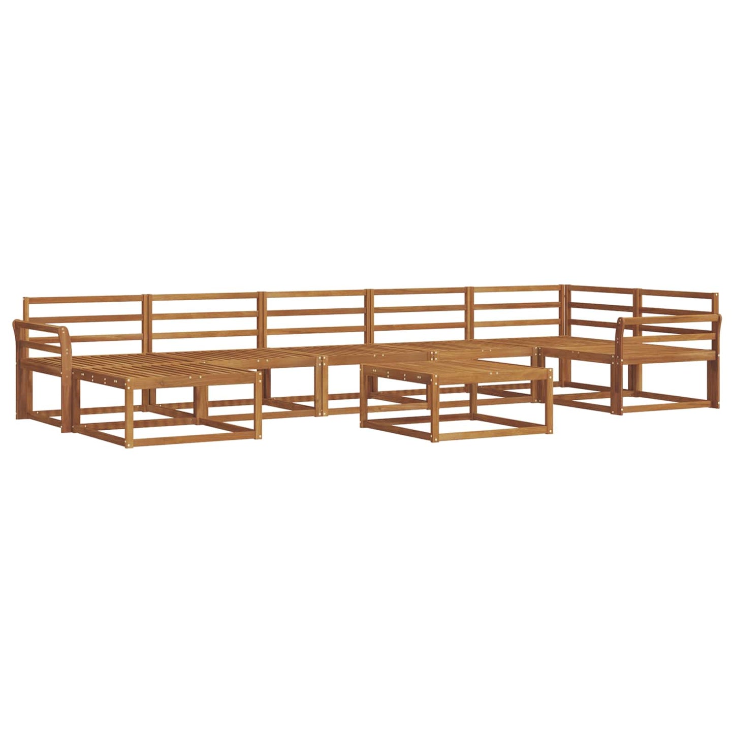 vidaXL Outdoor Sofa Set 8 pcs Natural Solid Acacia Wood