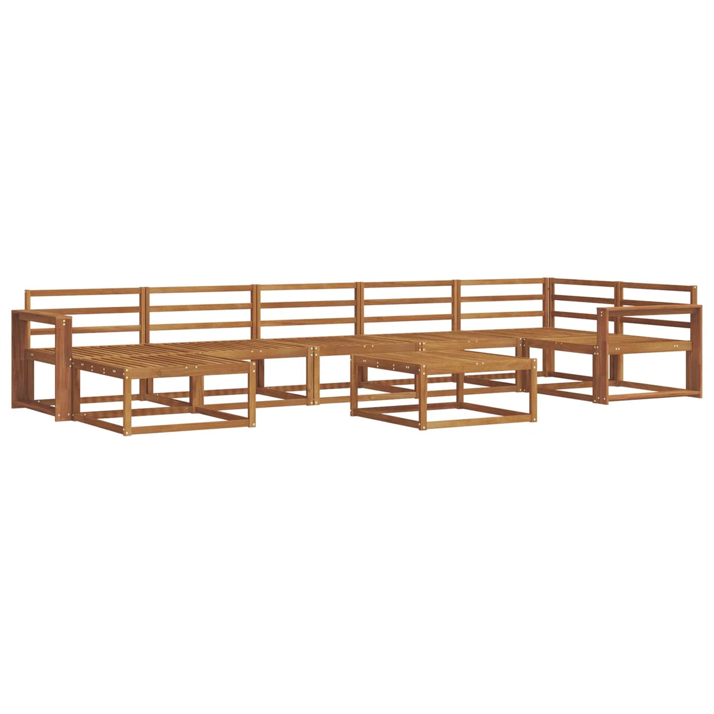 vidaXL Outdoor Sofa Set 8 pcs Natural Solid Acacia Wood
