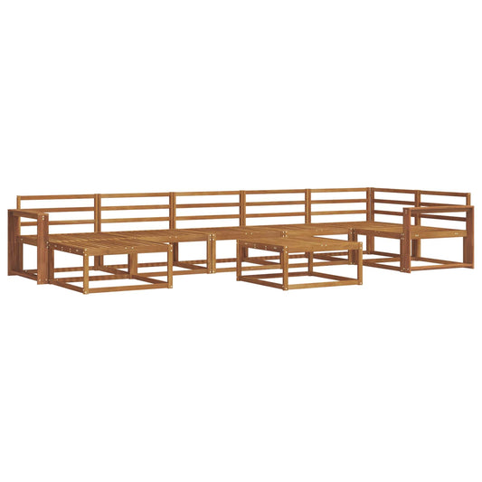 vidaXL Outdoor Sofa Set 8 pcs Natural Solid Acacia Wood