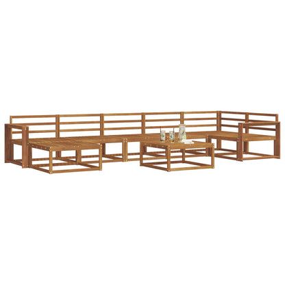 vidaXL Outdoor Sofa Set 8 pcs Natural Solid Acacia Wood