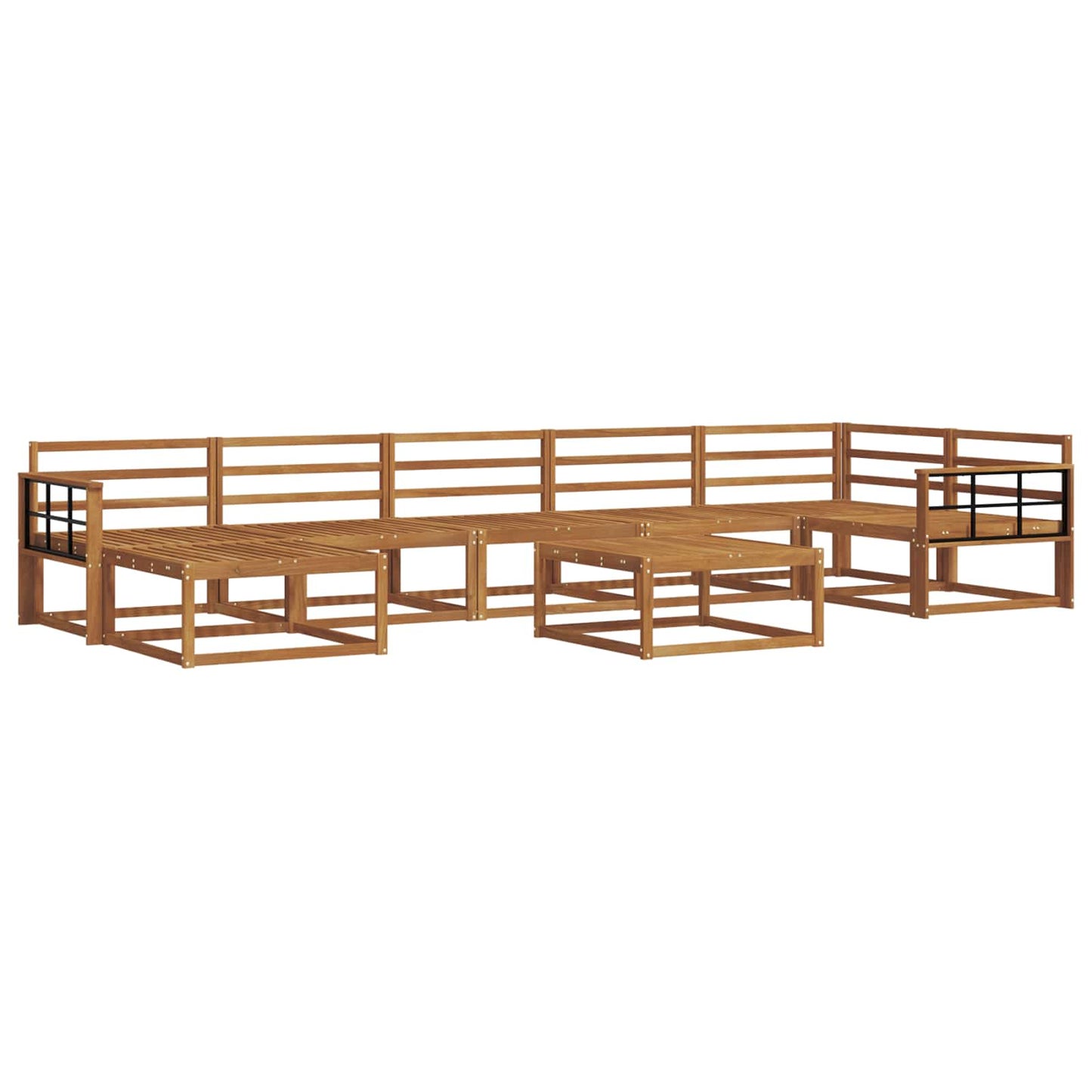 vidaXL Outdoor Sofa Set 8 pcs Natural Solid Acacia Wood