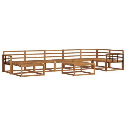 vidaXL Outdoor Sofa Set 8 pcs Natural Solid Acacia Wood