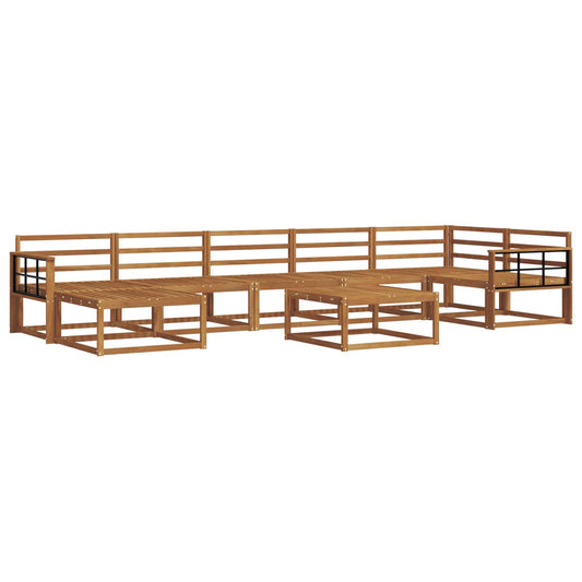 vidaXL Outdoor Sofa Set 8 pcs Natural Solid Acacia Wood