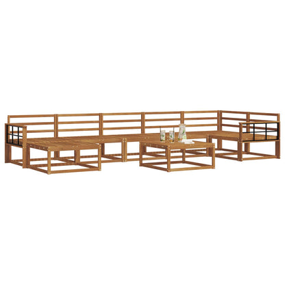 vidaXL Outdoor Sofa Set 8 pcs Natural Solid Acacia Wood