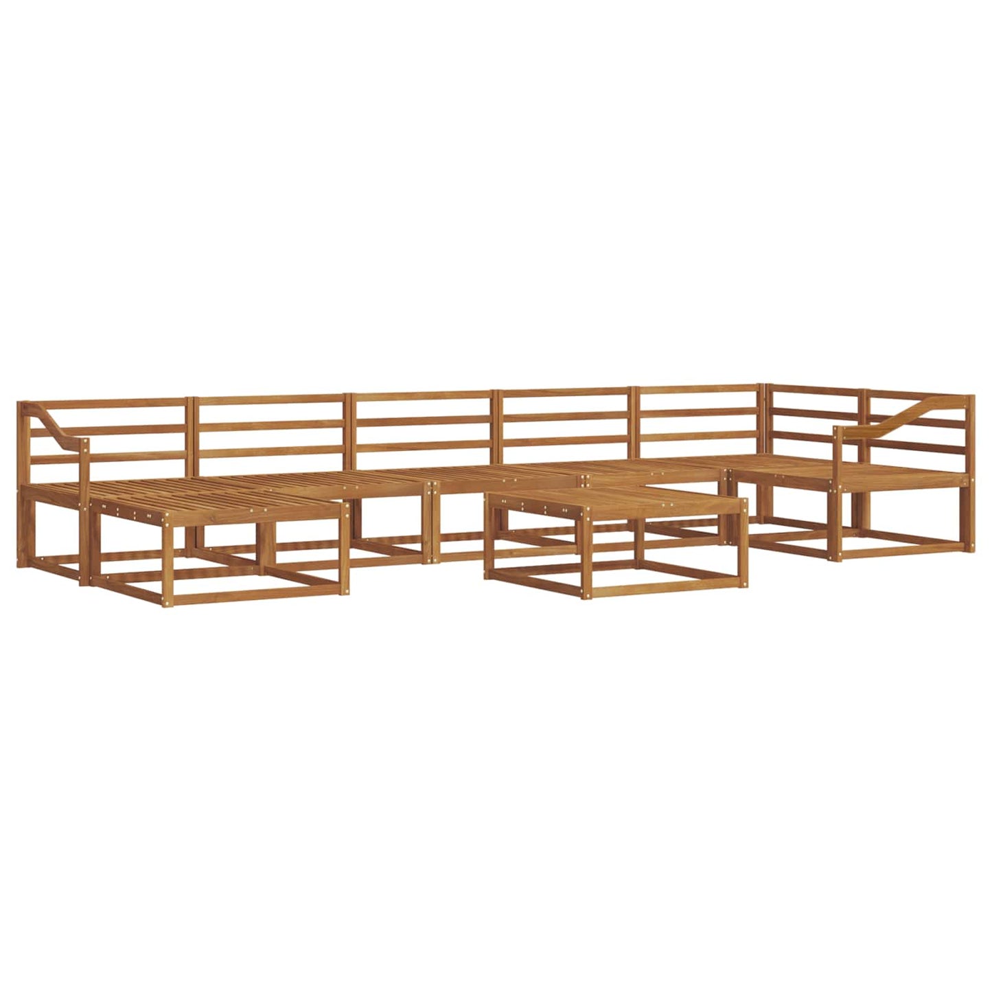 vidaXL Outdoor Sofa Set 8 pcs Natural Solid Acacia Wood