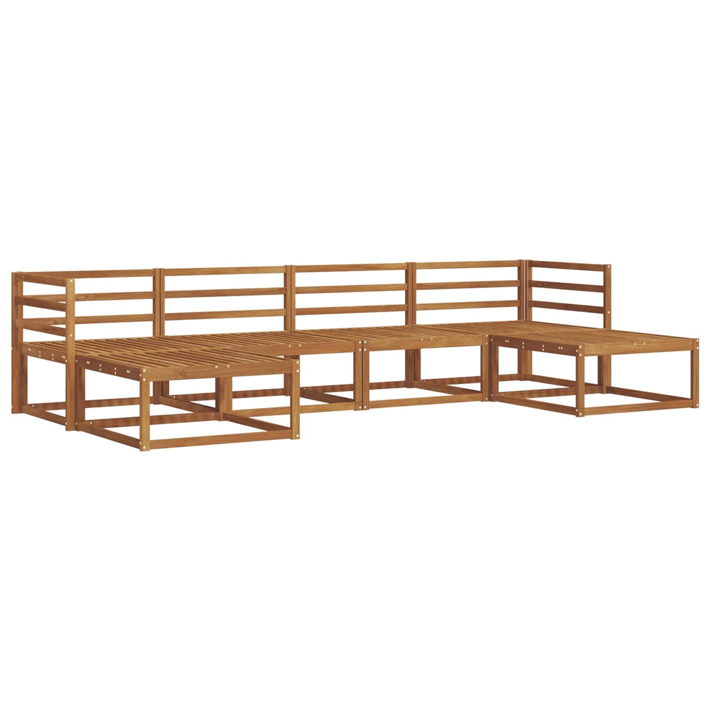 vidaXL Outdoor Sofa Set 6 pcs Natural Solid Acacia Wood