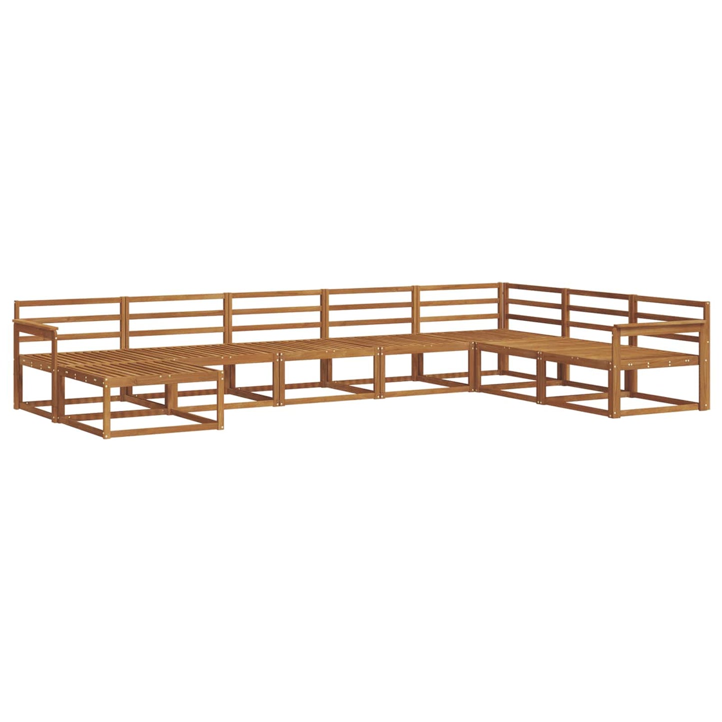 vidaXL Outdoor Sofa Set 8 pcs Natural Solid Acacia Wood