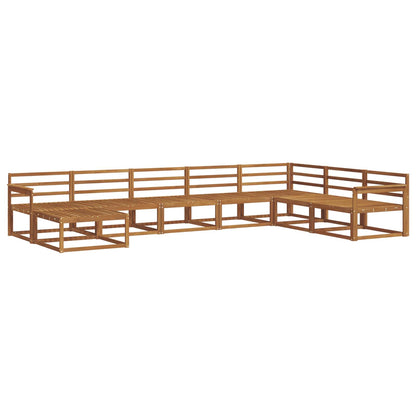 vidaXL Outdoor Sofa Set 8 pcs Natural Solid Acacia Wood