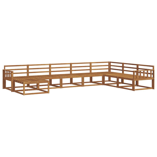 vidaXL Outdoor Sofa Set 8 pcs Natural Solid Acacia Wood