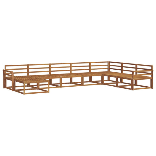 vidaXL Outdoor Sofa Set 8 pcs Natural Solid Acacia Wood