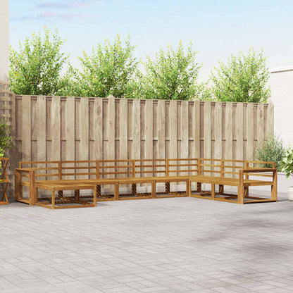 vidaXL Outdoor Sofa Set 8 pcs Natural Solid Acacia Wood