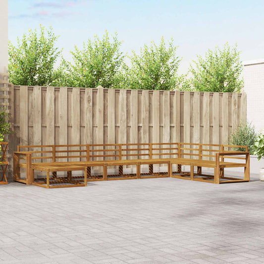 vidaXL Outdoor Sofa Set 8 pcs Natural Solid Acacia Wood