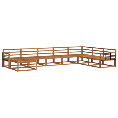 vidaXL Outdoor Sofa Set 8 pcs Natural Solid Acacia Wood
