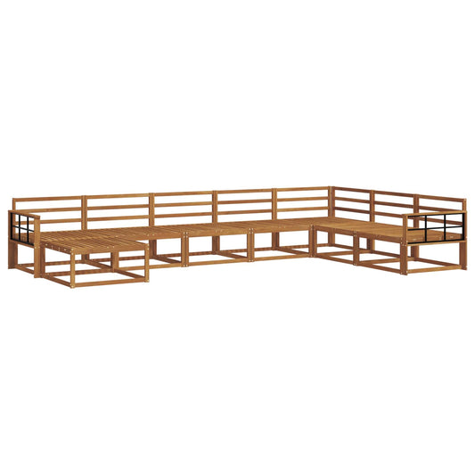 vidaXL Outdoor Sofa Set 8 pcs Natural Solid Acacia Wood
