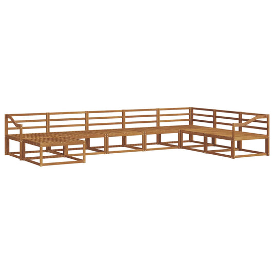 vidaXL Outdoor Sofa Set 8 pcs Natural Solid Acacia Wood