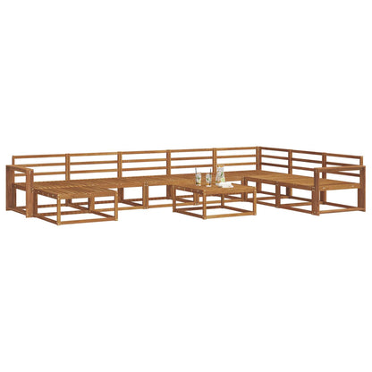 vidaXL Outdoor Sofa Set 9 pcs Natural Solid Acacia Wood