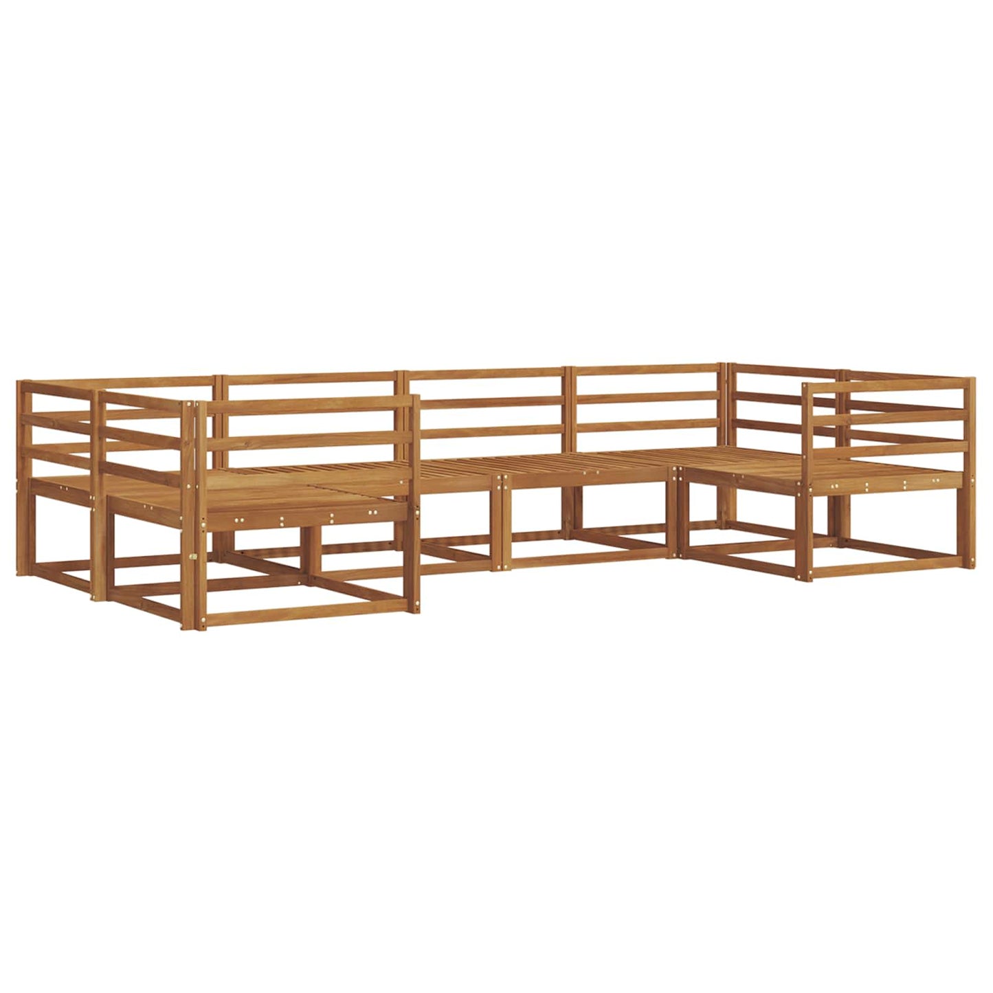 vidaXL Outdoor Sofa Set 6 pcs Natural Solid Acacia Wood