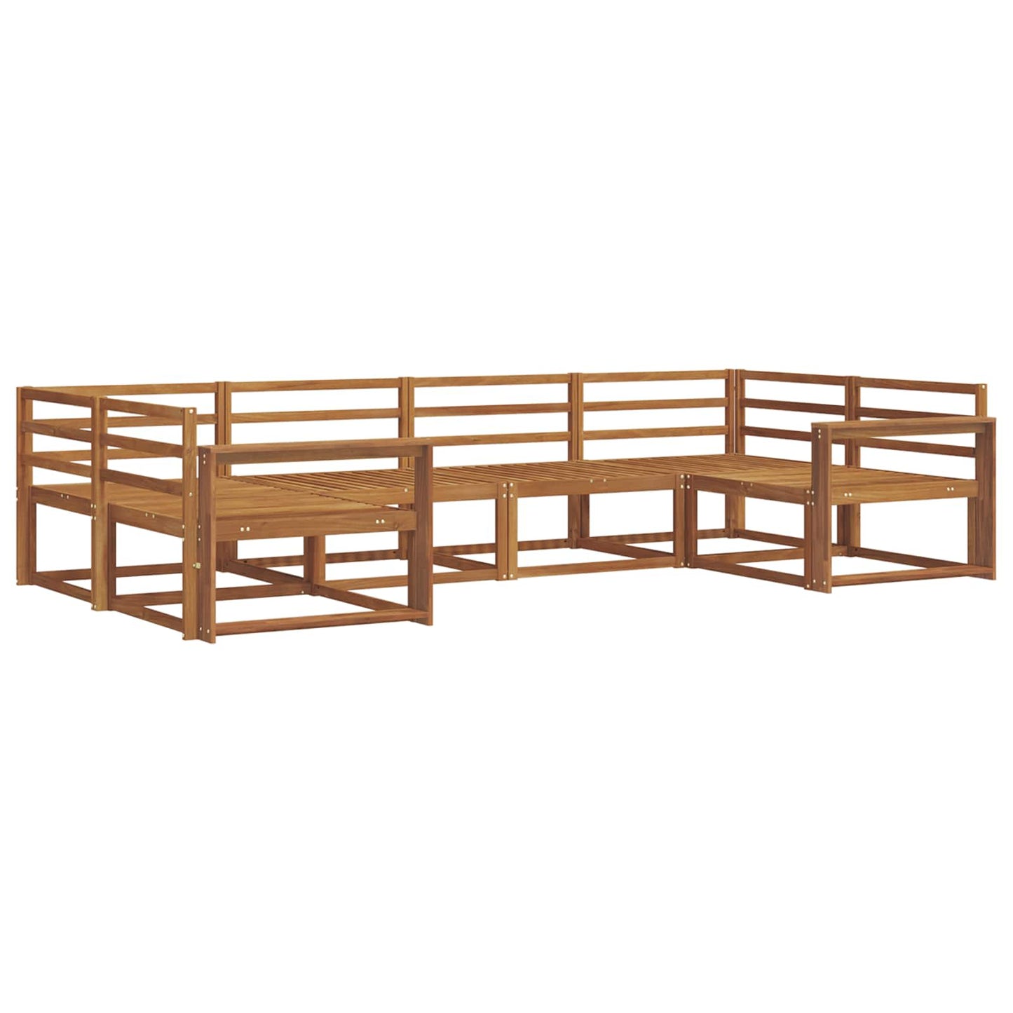vidaXL Outdoor Sofa Set 6 pcs Natural Solid Acacia Wood