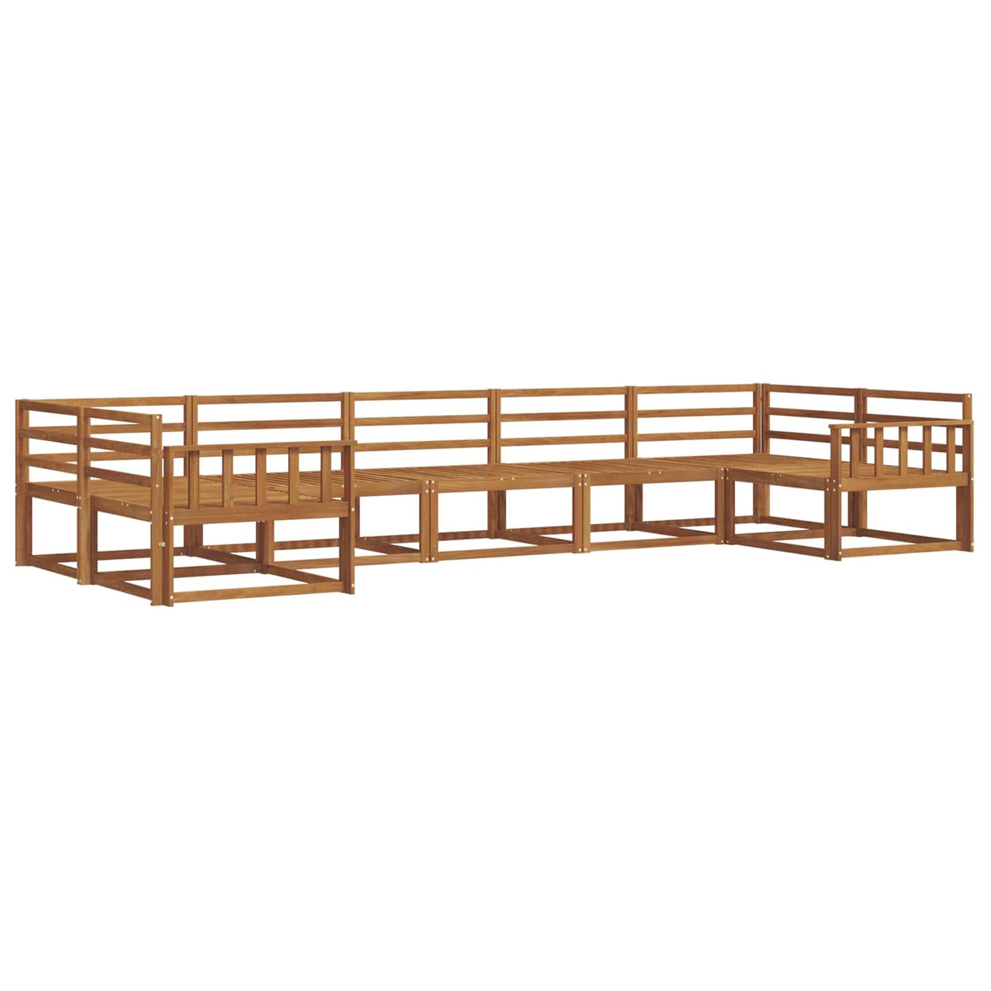 vidaXL Outdoor Sofa Set 7 pcs Natural Solid Acacia Wood