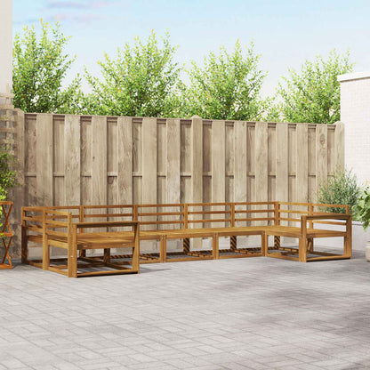 vidaXL Outdoor Sofa Set 7 pcs Natural Solid Acacia Wood