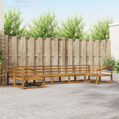 vidaXL Outdoor Sofa Set 7 pcs Natural Solid Acacia Wood