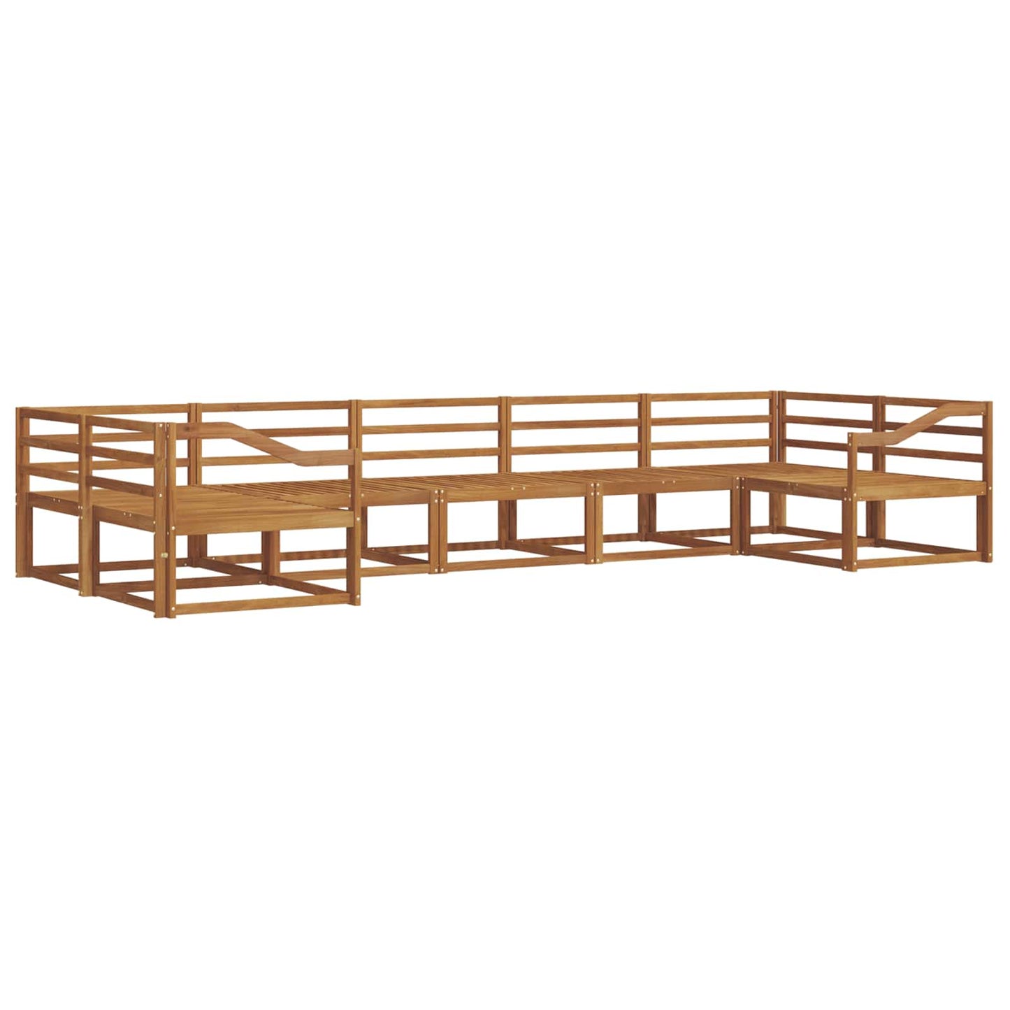 vidaXL Outdoor Sofa Set 7 pcs Natural Solid Acacia Wood
