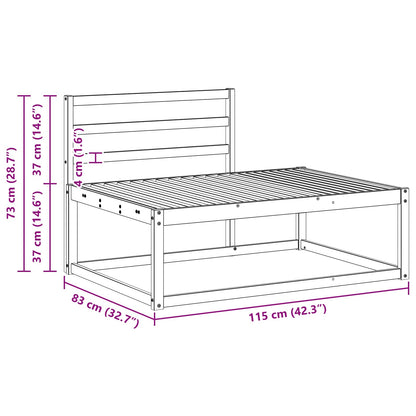 vidaXL Outdoor Sofa Set Natural Solid Acacia Wood