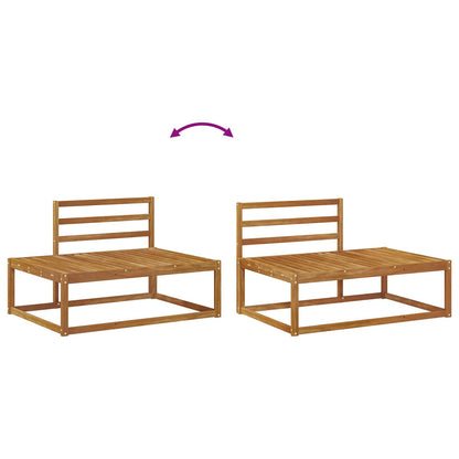 vidaXL Outdoor Sofa Set Natural Solid Acacia Wood