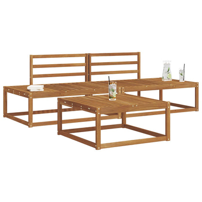 vidaXL Outdoor Sofa Set Natural Solid Acacia Wood
