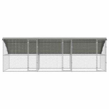 vidaXL Chicken Cage Silver 600 x 200 x 198.5 cm Galvanised steel